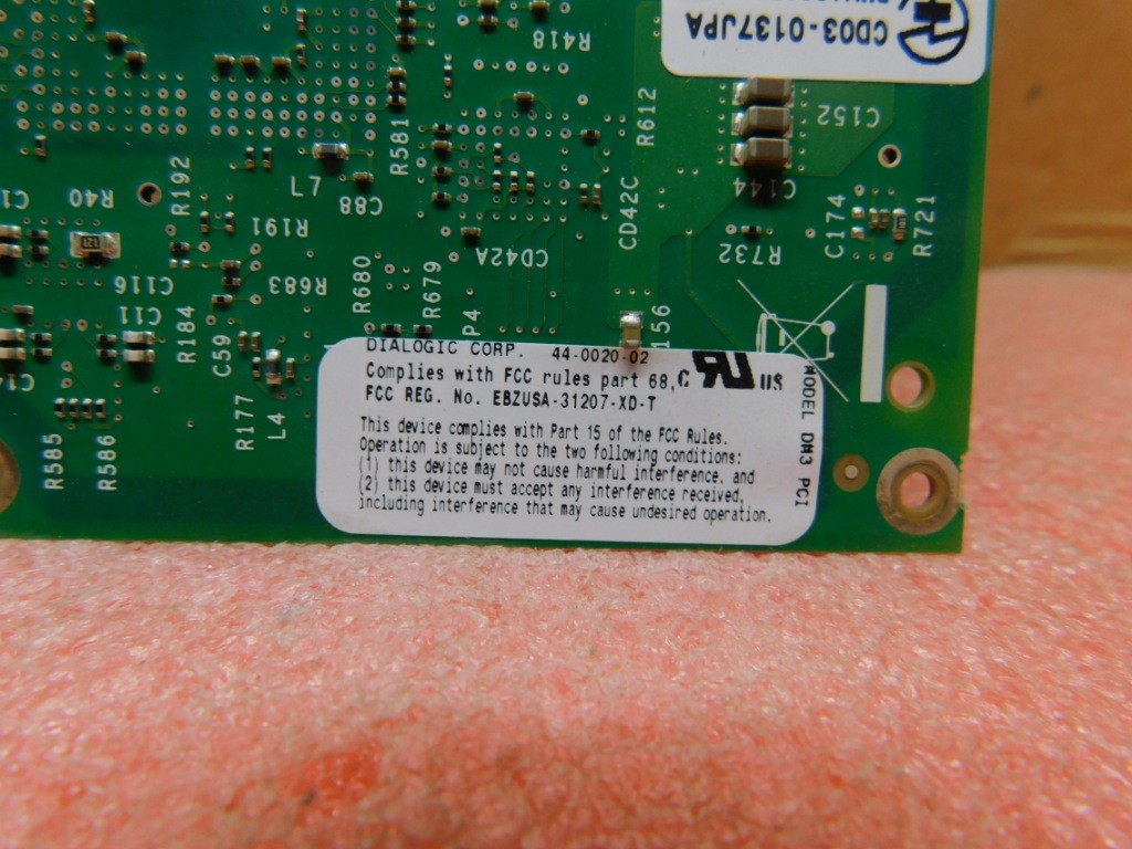 Dialogic 4 Port PCI T1/E1 Media Board — DMV1200BTEPEQ — 44-0020-02