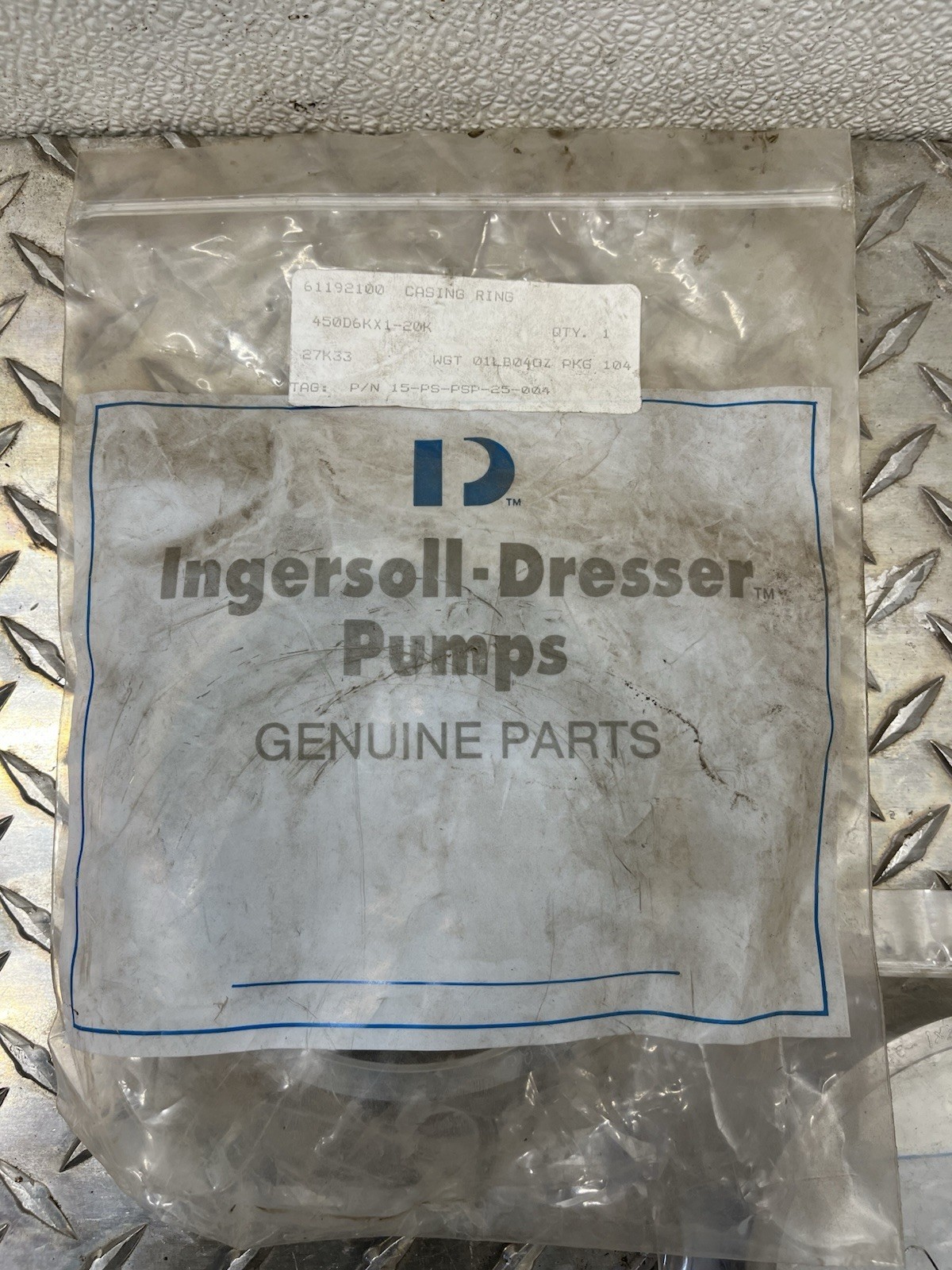 NEW INGERSOLL RAND 611921 CASING RING 450D6KX1-20K 27K33 15-PS-PSP-25-004