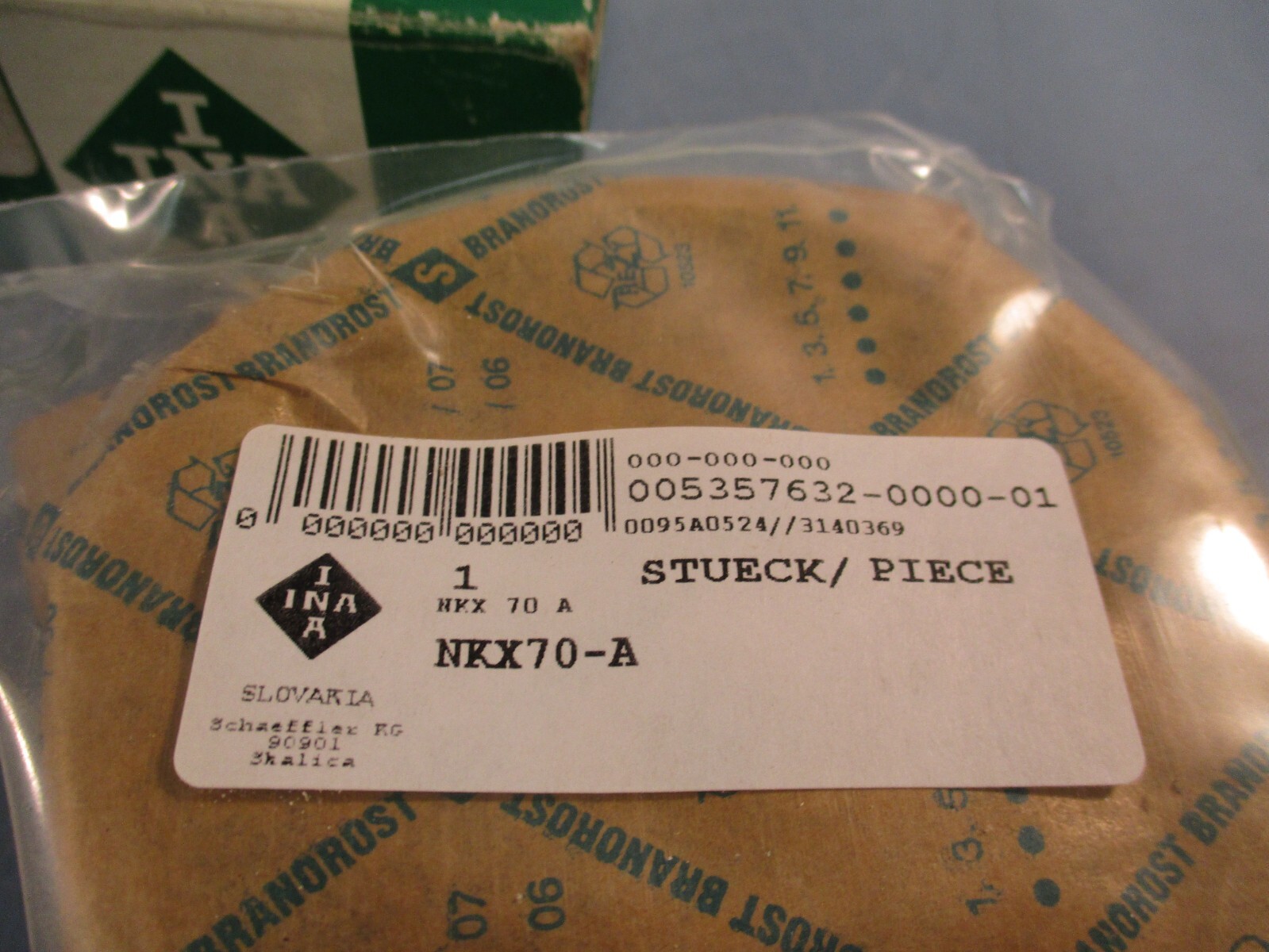 INA Needle Roller Bearing/Thrust Ball NKX70-A 005357632-0000-01