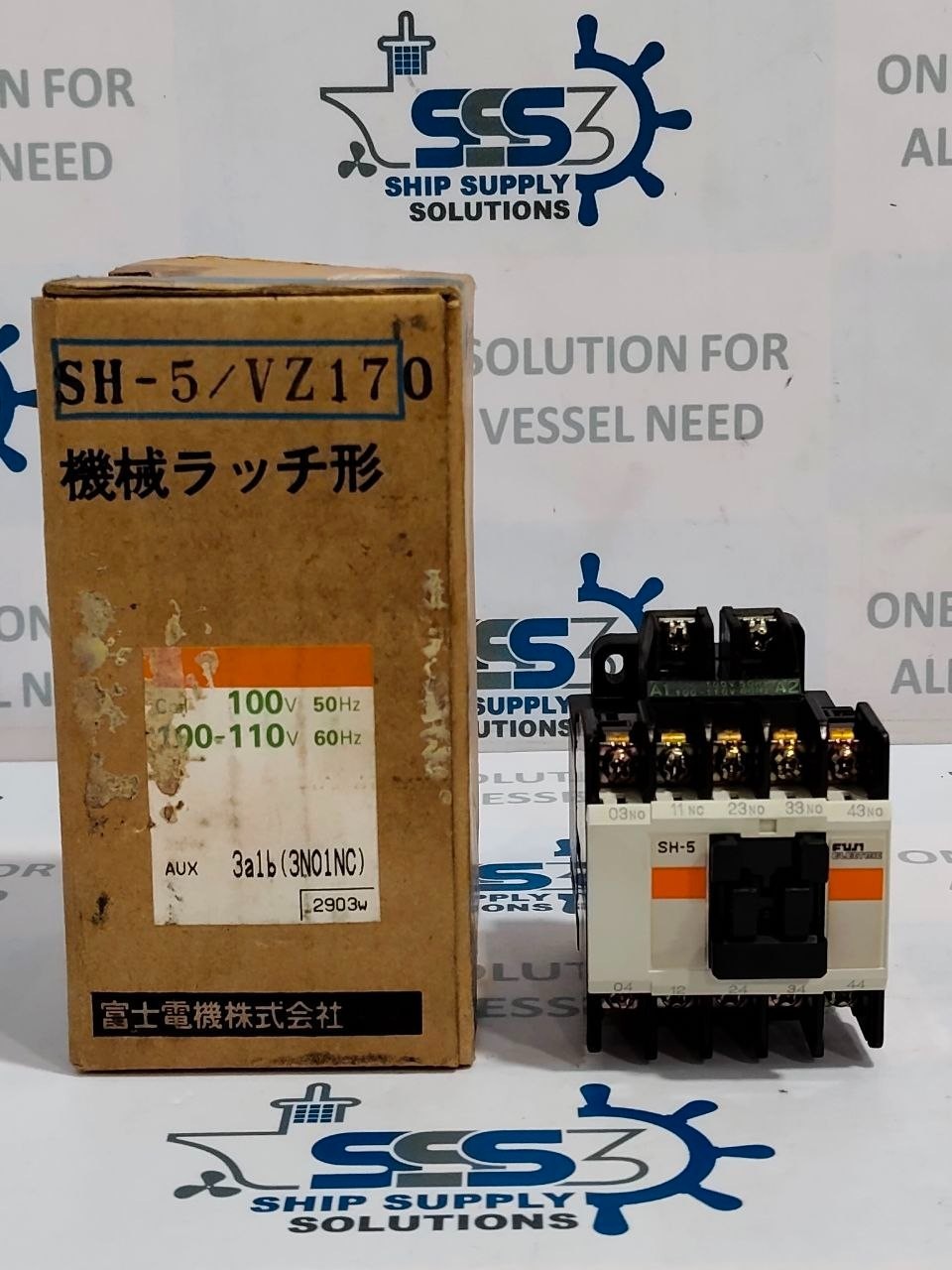 Fuji Electric SH-5 Contactor 100V 50Hz 100-110V 60Hz (Unused New)