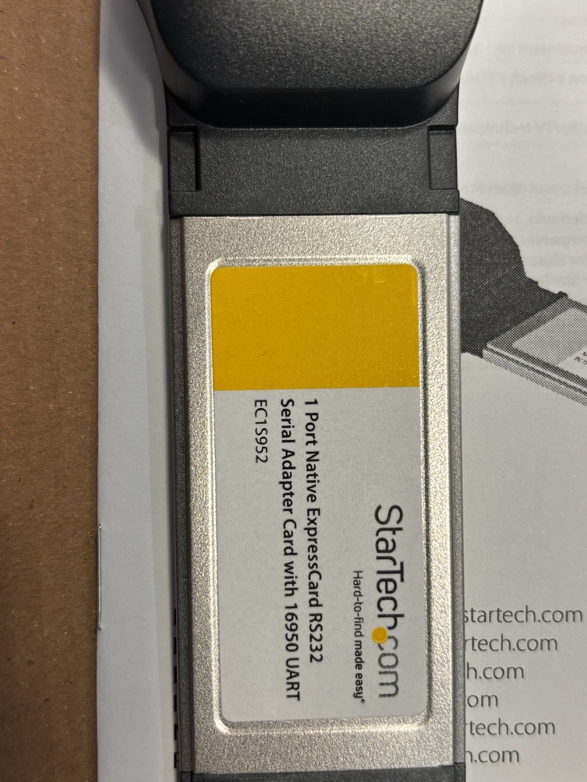 StarTech EC1S952 1-Port Native ExpressCard RS232 Serial Adapter Card with 16950
