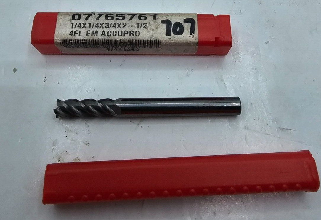 ACCUPRO 3/4″ LOC 4 FLUTE RIGHT HAND SOLID CARBIDE SQUARE END MILL 07765761