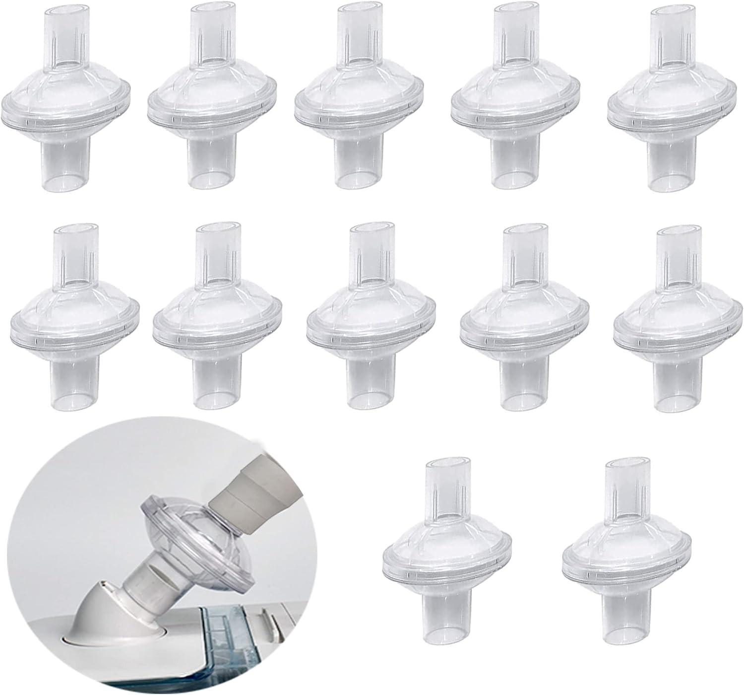 Filters for Cpap Machine – 12 Pcs Cpap Filters fit Inline Filters Compatible wit