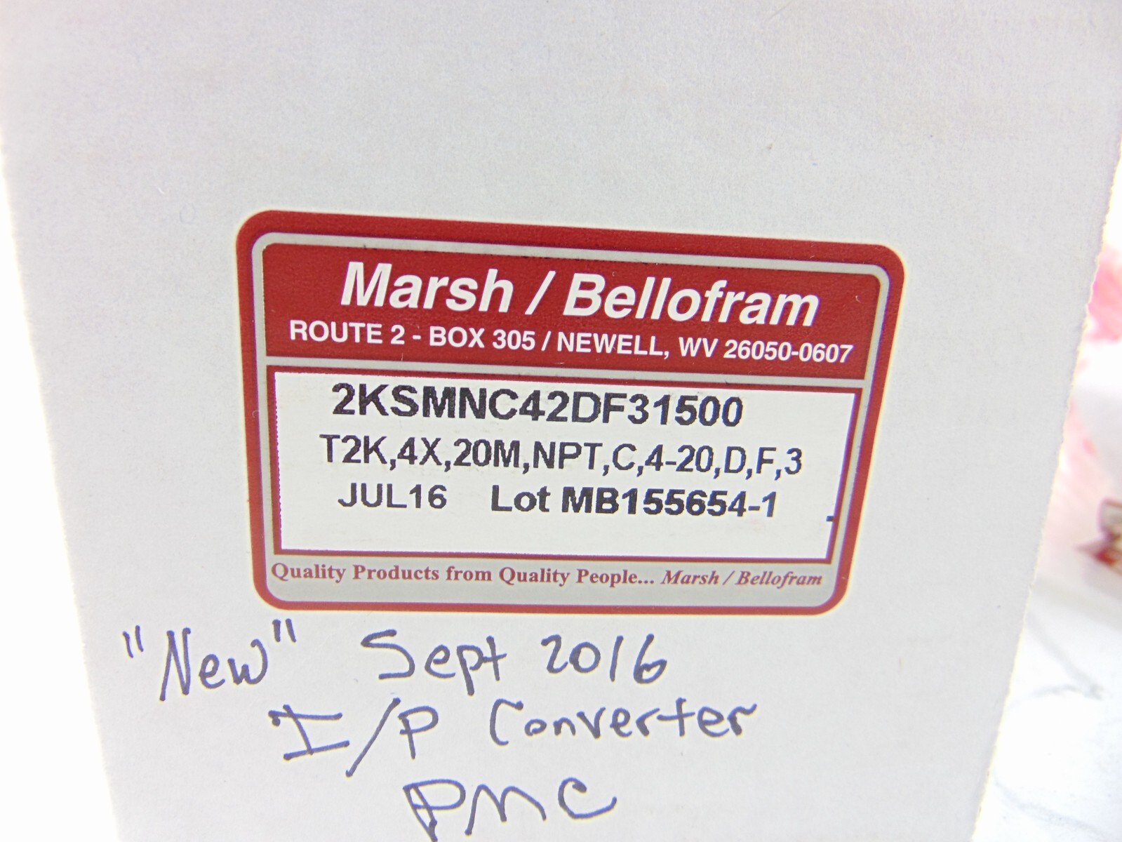 Marsh Bellofram 2KSMNC42DF31500 Kit