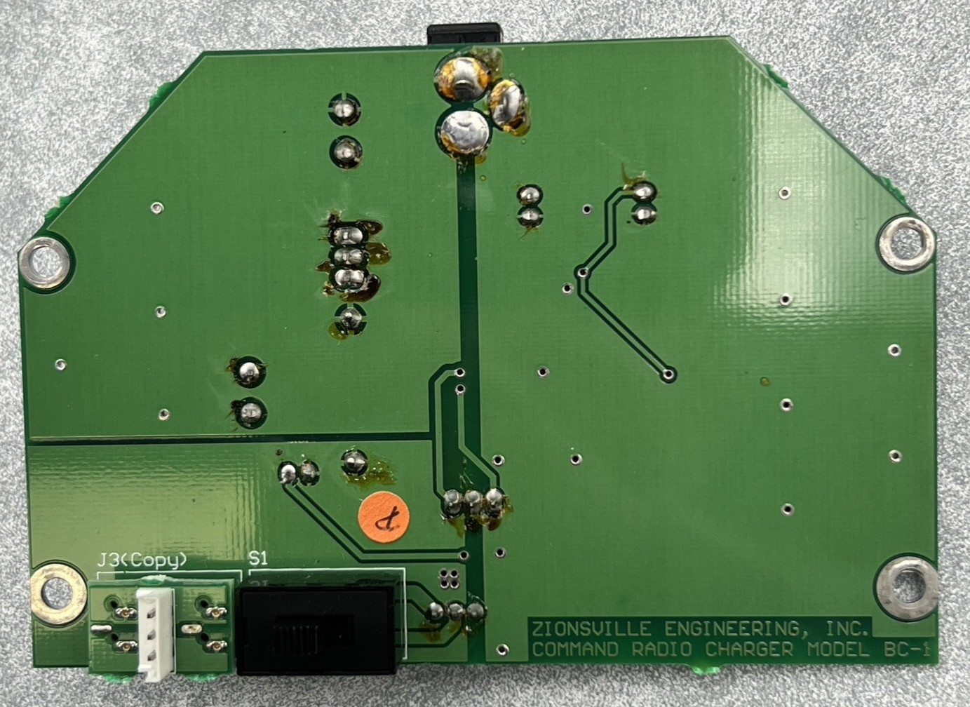 COMMAND RADIO FAST CHARGER BC-1 171E401-A CIRCUIT BOARD ZIONSVILLE BACK SWITCH