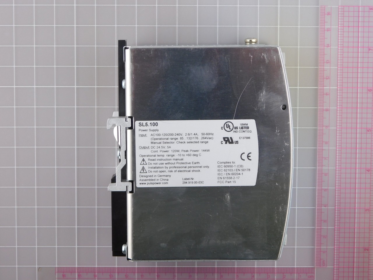PULS SL5.100 Power Supply, 24VDC, 5A, 1Ph, 120W, X129568