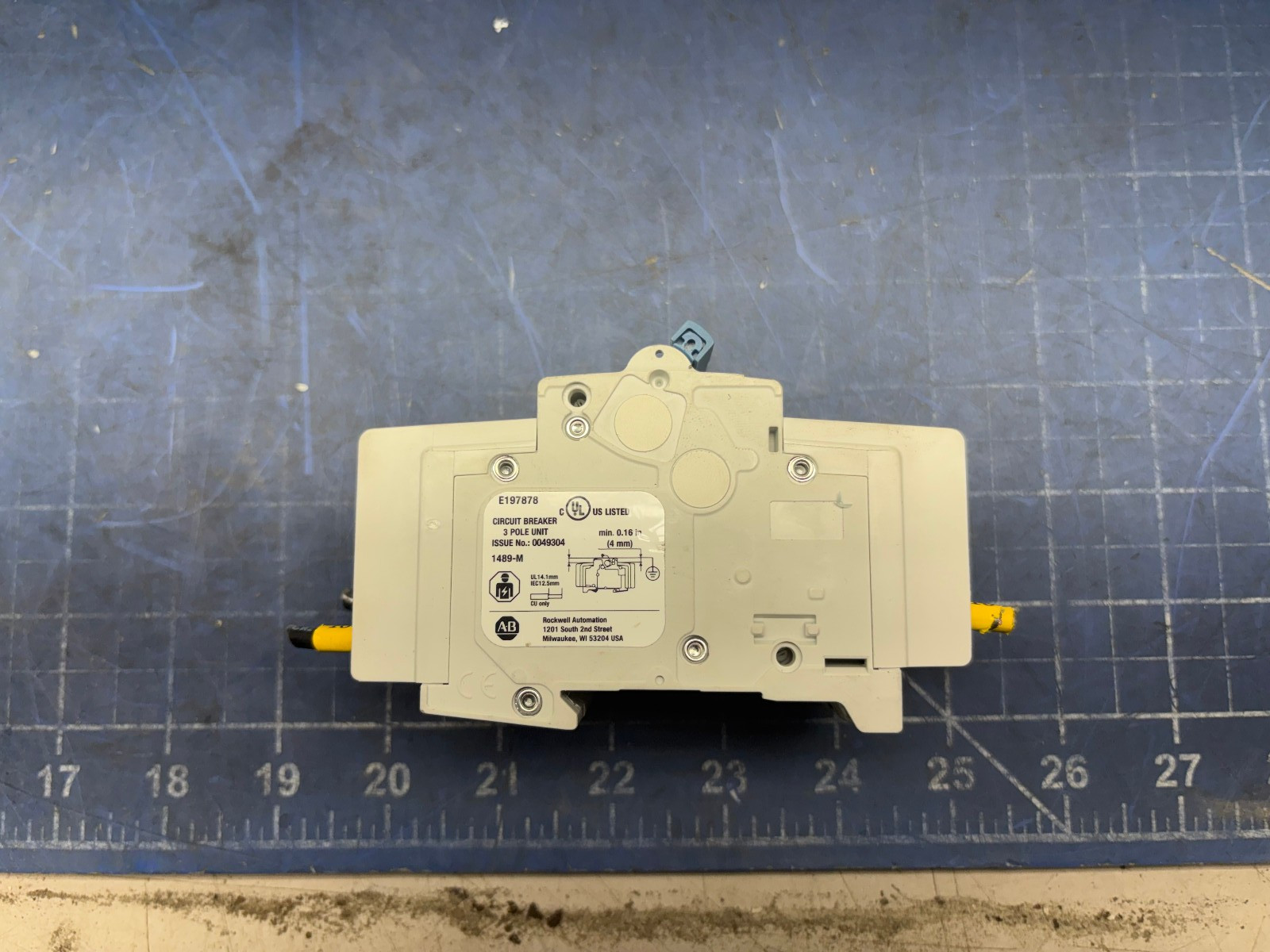 ALLEN BRADLEY 1489-M3C250 SER D 25A 3P 480Y/277V CIRCUIT BREAKER *SEE PICTURES*