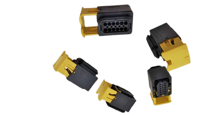 TE 1-1703639-1 , 12 Position Housing, Housing for Female Terminals, Wire-to-Wire