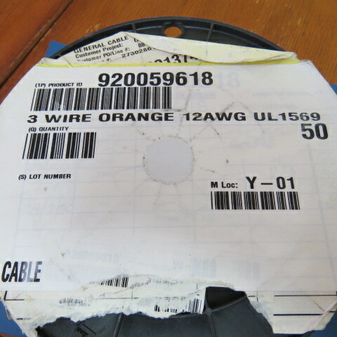 GENERIC 1569-12/65-3 Qty of 50 per Lot Hook-Up Wire, UL 1569, 12 AWG, 65 Strand