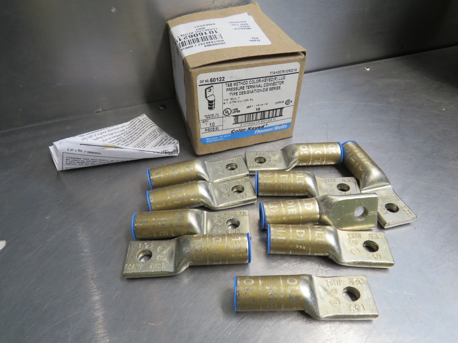 Thomas & Betts 60122 Color-Keyed Lug Pack of 10!