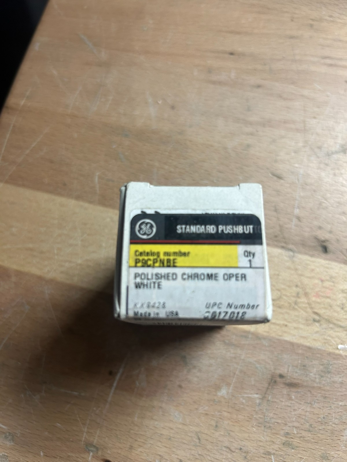 General Electric P9CPNBE GE Push Button-POLISHED CHROME OPER WHITE-NEW IN BOX
