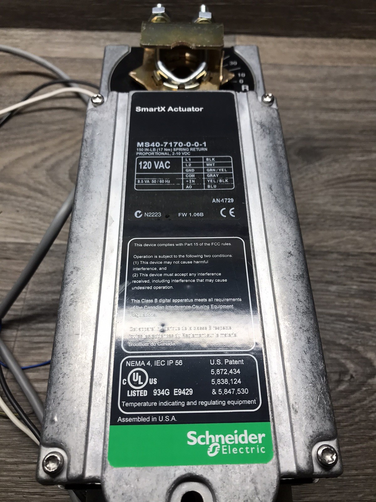 Schneider Electric MS40-7170-0-01 SmartX Actuator 120V DuraDrive