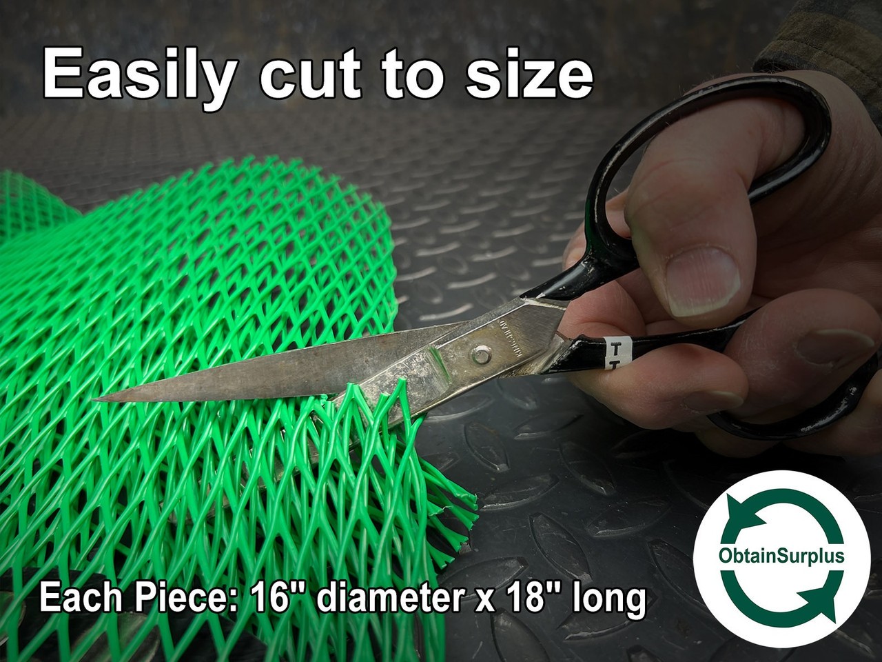 Poly-Net HDPE Protective Mesh Tubes 16″ x 18.5″ Green, 2-Pack
