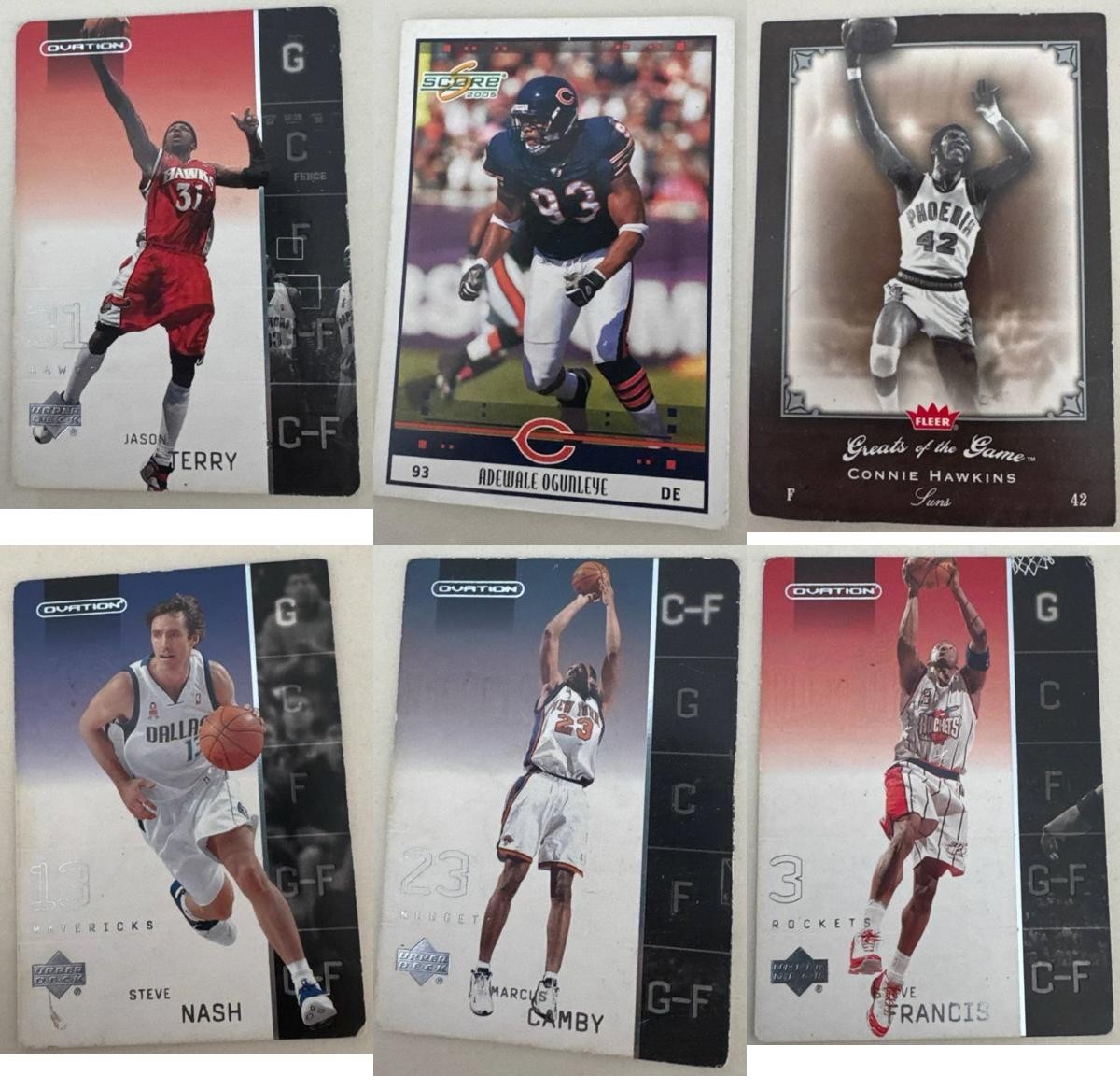 25 Sports Trading Cards Lot NBA NFL Upper Deck Fleer Topps Mixed Players