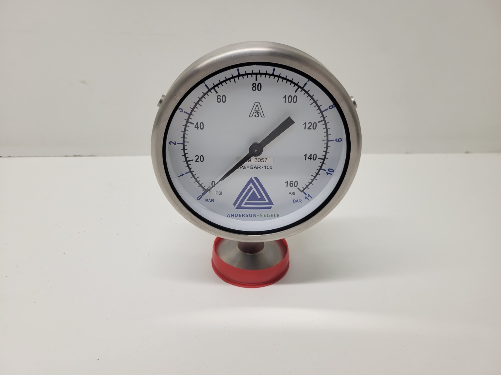 NEW OLD STOCK! ANDERSON NEGELE 0-160 PSI 0-11 BAR PRESSURE GAUGE 1913057