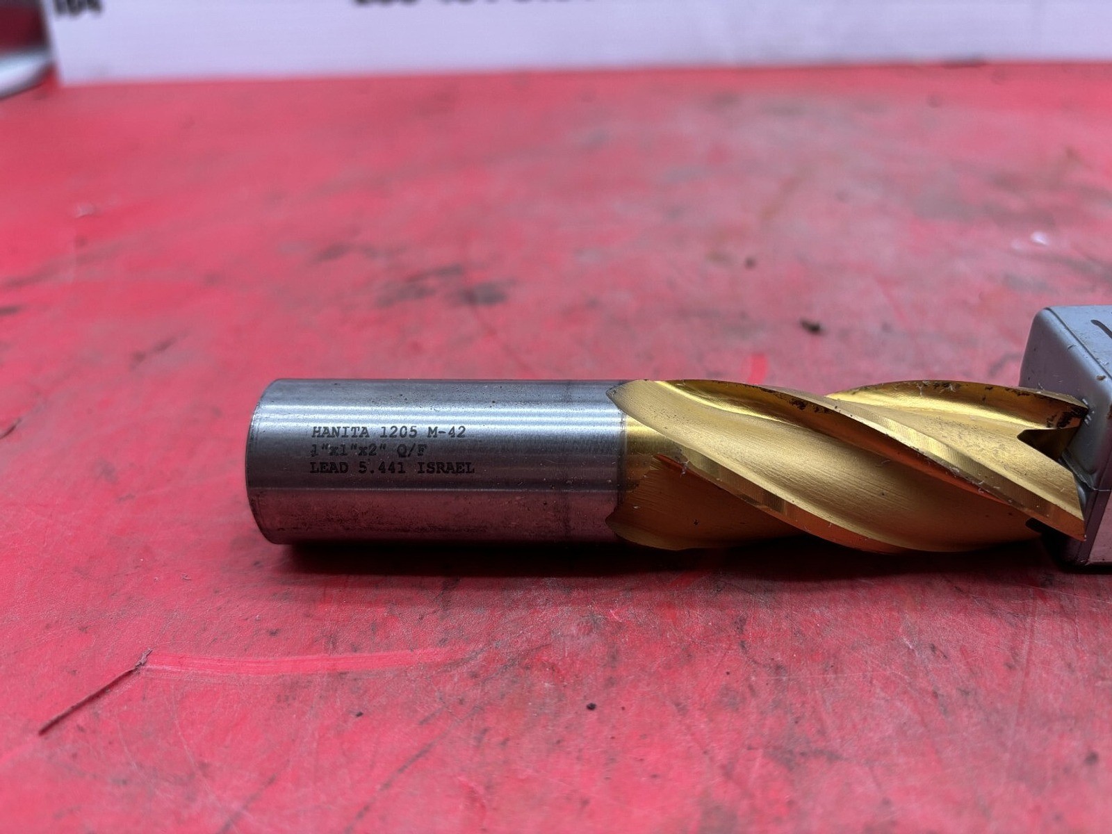 HANITA 1205 M-42 1” x1” x2”Lead 5.450 End Mill 4 Flute Israel
