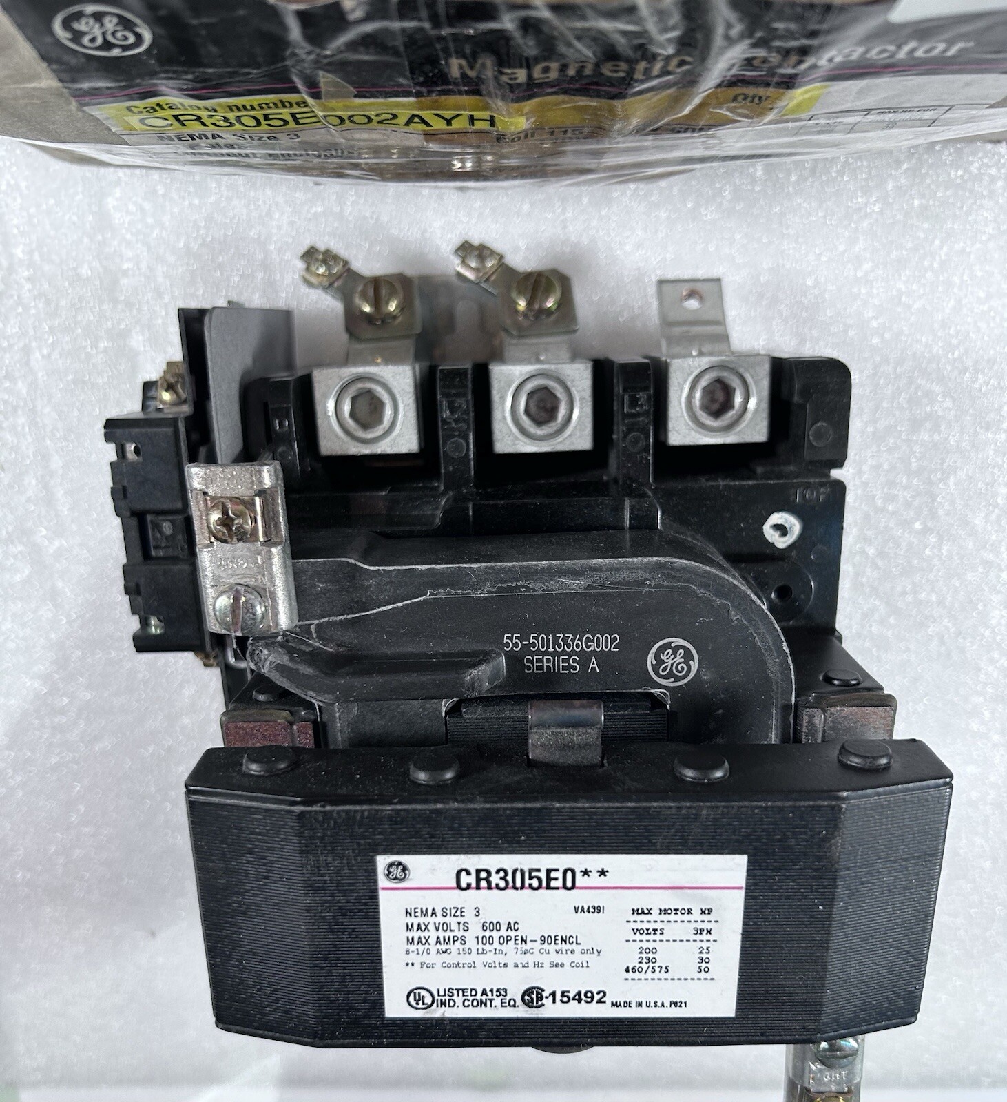 GE CR305E002AYH 110/115-120V 90A