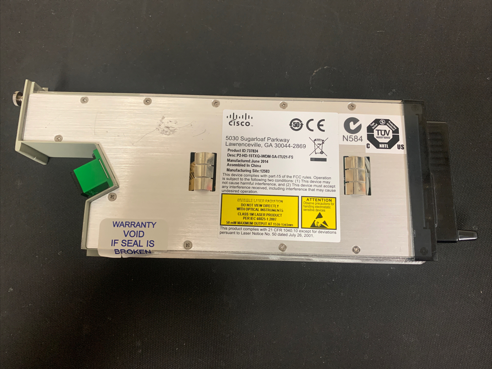 Scientific Atlanta, P2-HD-15TXQ-IWDM-SA-ITU21-FS 737824 Transmitter