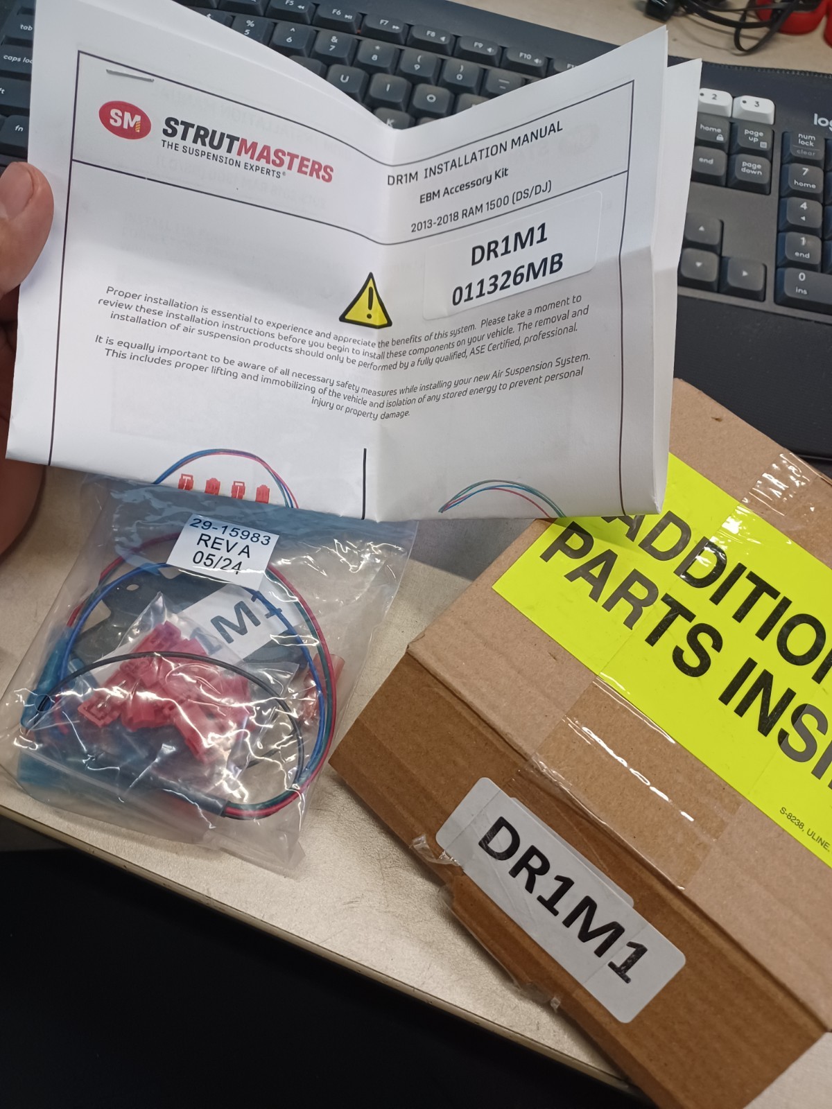 StrutMasters DR1M Installation EBM Accessory KIT 011326MB