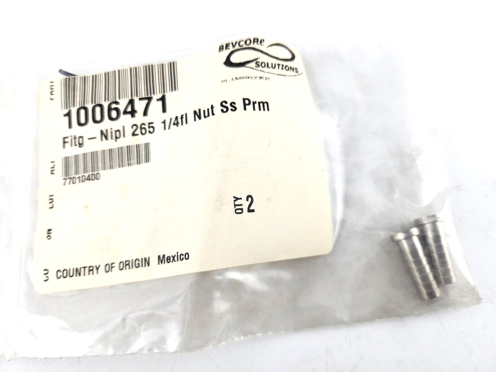 2pcs Cornelius 1006471 Fitting Stem 1/4′ BB x 1/4′ Flue FCB OC2 Pinnacle Vantage