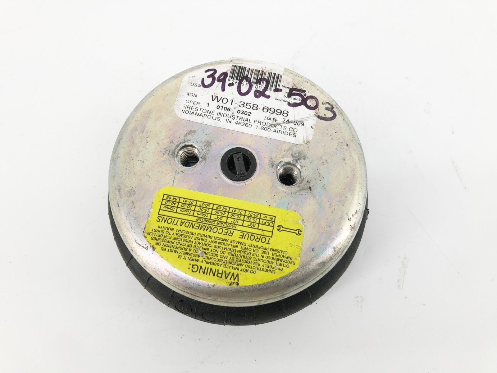New Firestone W01-358-6998 Air Spring Single Conv. 1/4″ NPT Style 16BH – No Box