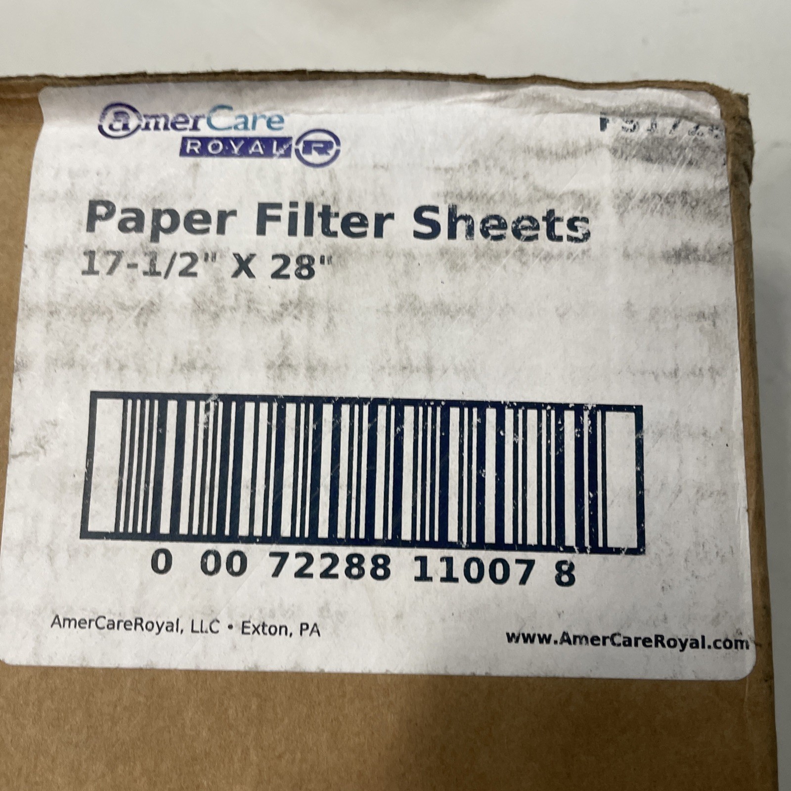 AmerCareRoyal Filter Paper Sheets 17-1/2″ x 28″ – 100 Pack