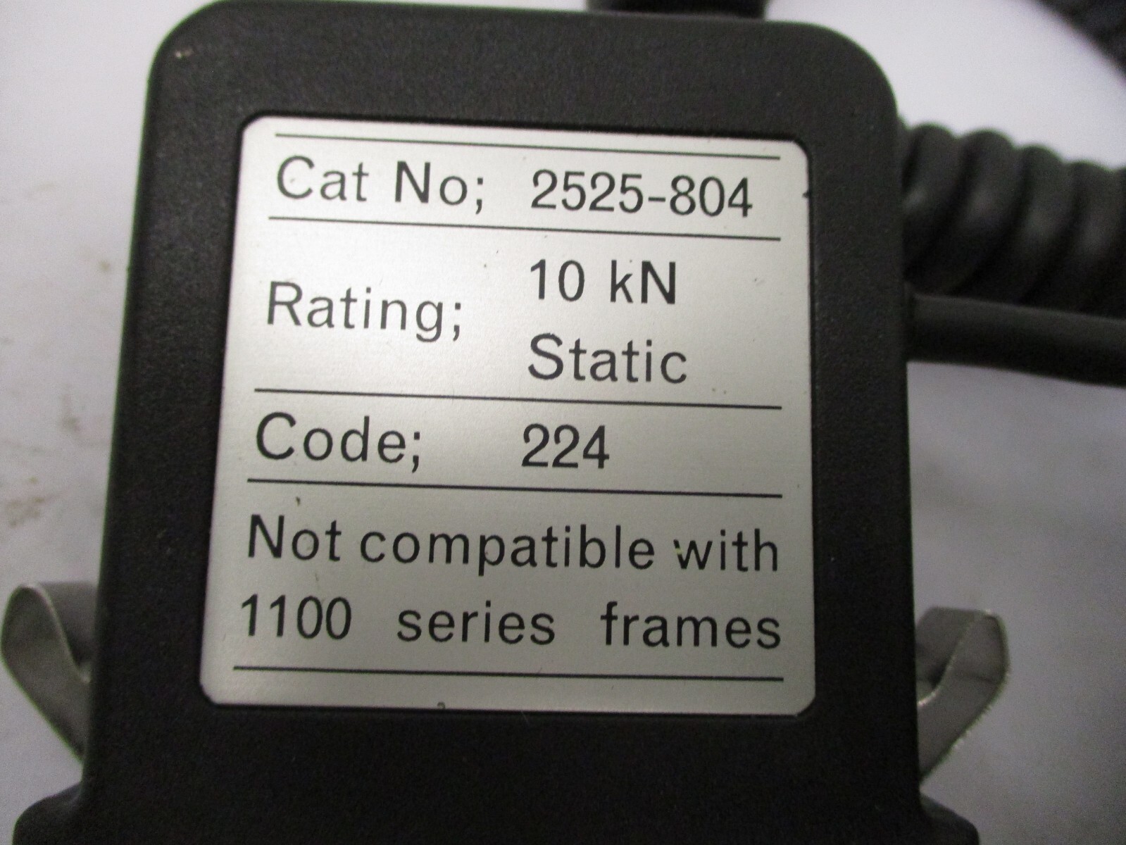 Instron Static Load Cell 10kN Catalog 2525-804 Serial No. 124 A5219WVS