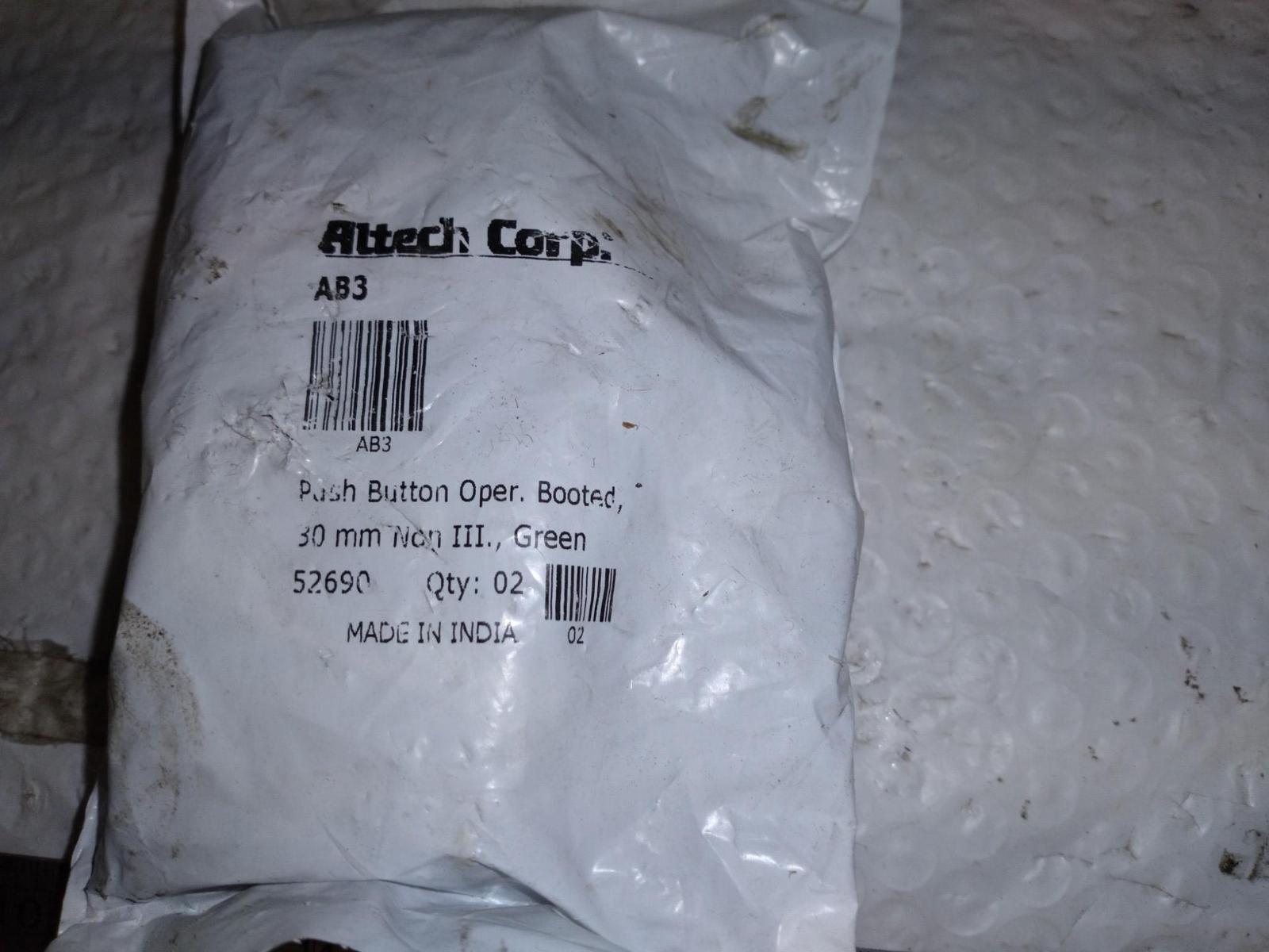 ALTECH CORP AB3 PUSH BUTTON OPEN BOOTED