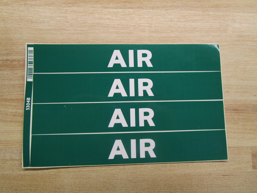 Lab Safety Supply 5304B Air Label (Pack of 2)