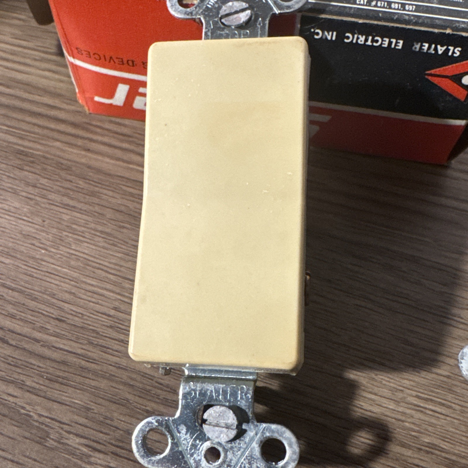 (Set Of 5) Ivory Slater Rocker Switch, No.3684847 Vtg New Old Stock