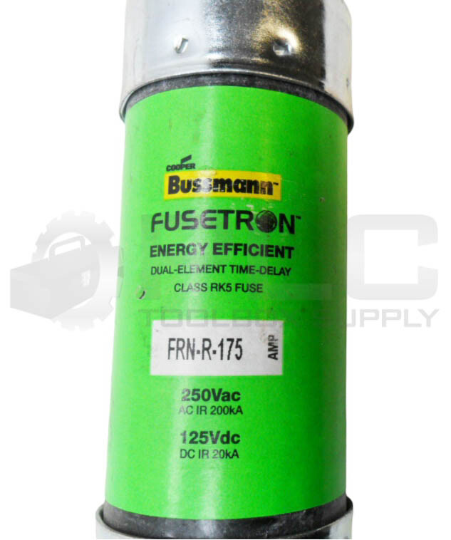 NEW BUSSMANN FRN-R-175 ENERGY EFFICIENT FUSE 175A 250VAC 125VDC