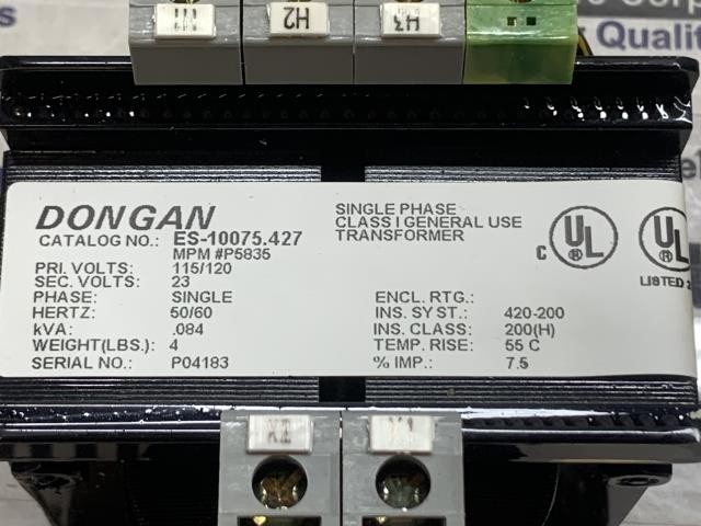 NEW Dongan Single Phase General Use Transformer – ES-10075.427 w/Warranty