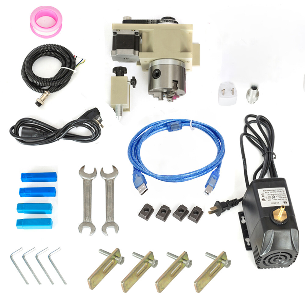 USB 4 axis CNC 6090Z 2.2KW CNC Router Small Wood Metal Engraving Milling Machine