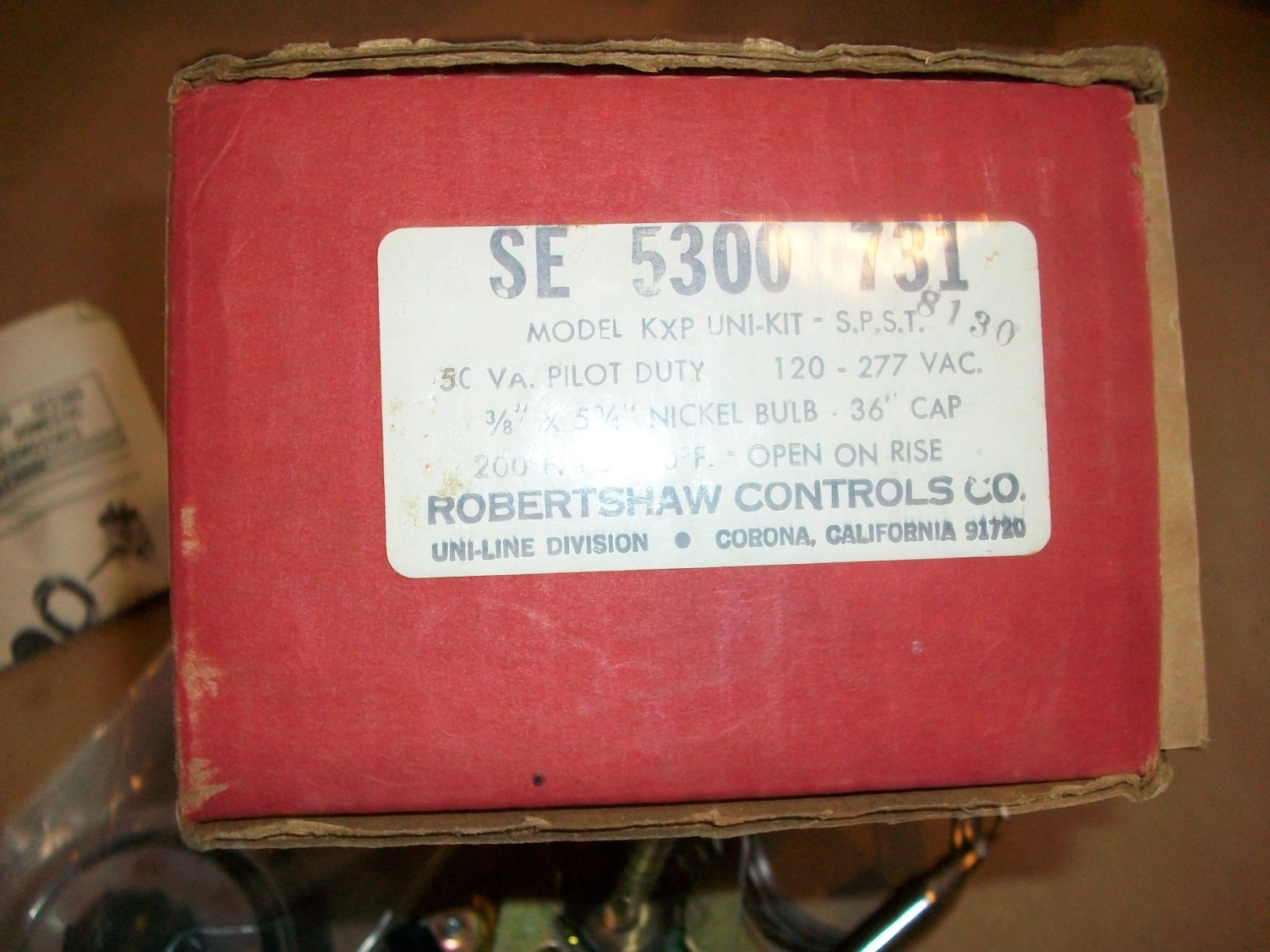 Robershaw KXP UNI-KIT SE 5300 731 120-277VAC 200°- 400° 36″ CAP NEW IN BOX