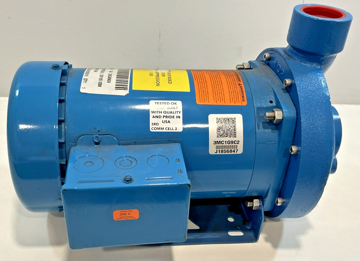 Goulds Centrifugal Pump – 3MC1G9C2 – 2HP, 3450RPM, 3PH, 56Y Frm, 230V -Brand NEW