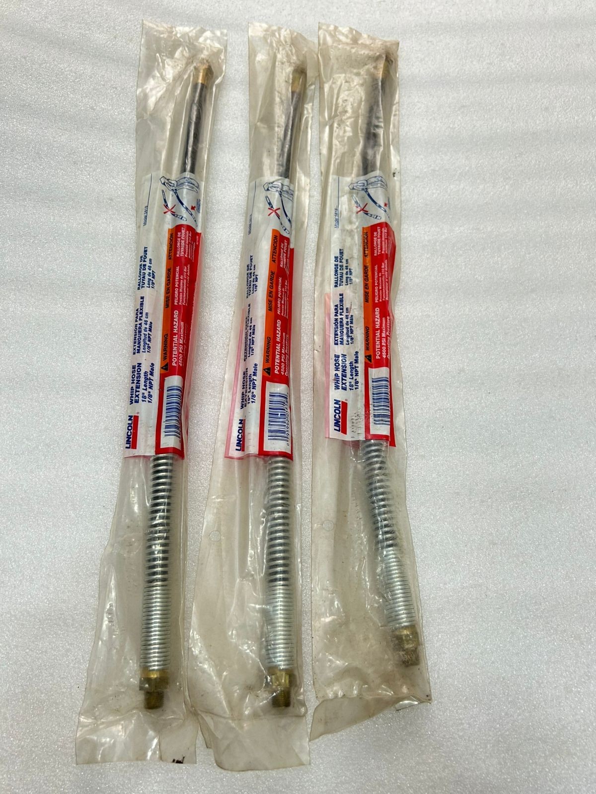 Lincoln 5818 Whip Hose Extension – Set of 3