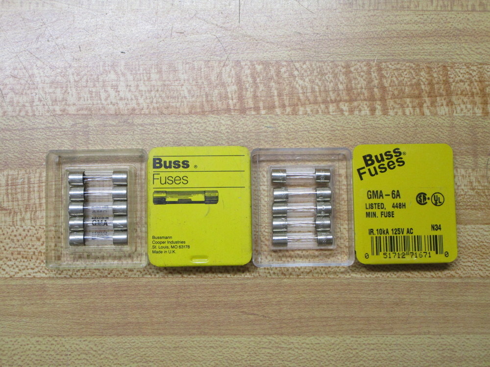 Buss GMA-6A Bussmann Fuse Cross Ref 6F106 Fine Wire Element (Pack of 10)