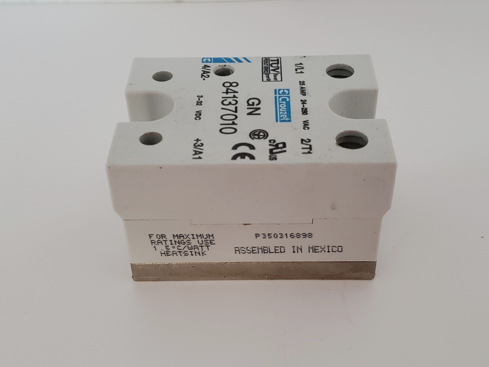 CROUZET GN 84137010 SOLID STATE RELAY 25A 24-280V AC 3-32VDC