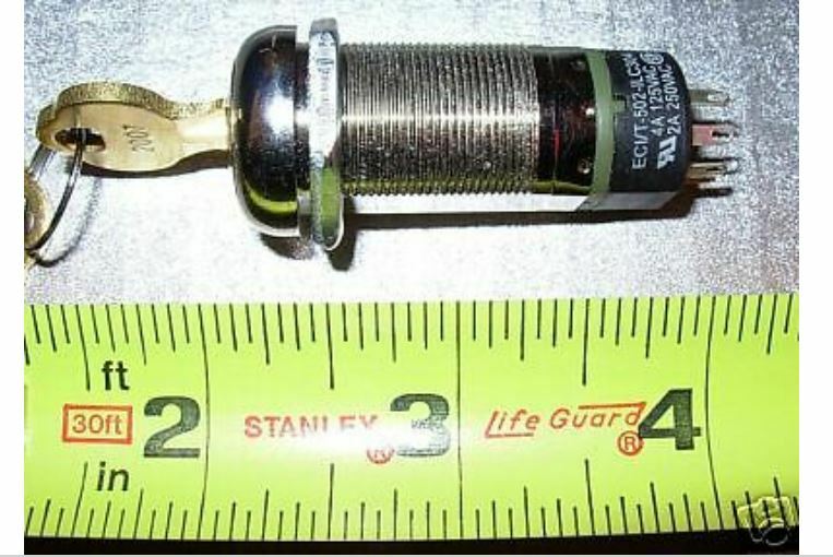 5x Key Switch Form C + N.O Momentary Ademco Securitron