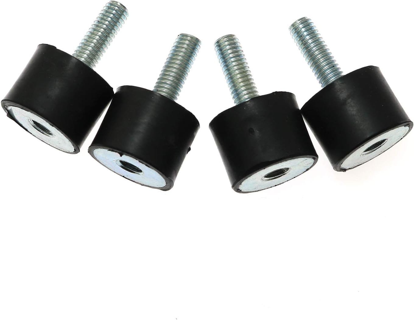4pcs M6 x 18mm Male Thread 20 x 15mm Rubber Base Vibration Isolator Mount Sho…