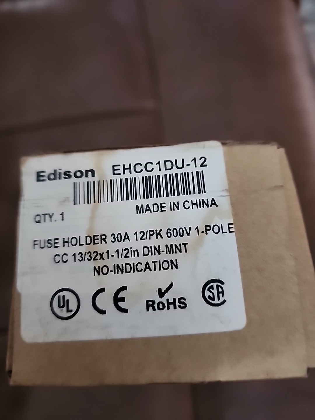 Box of 11 Total Edison EHCC EHCC1DU Fuse Holders 30A 600V 1-Pole – BRAND NEW