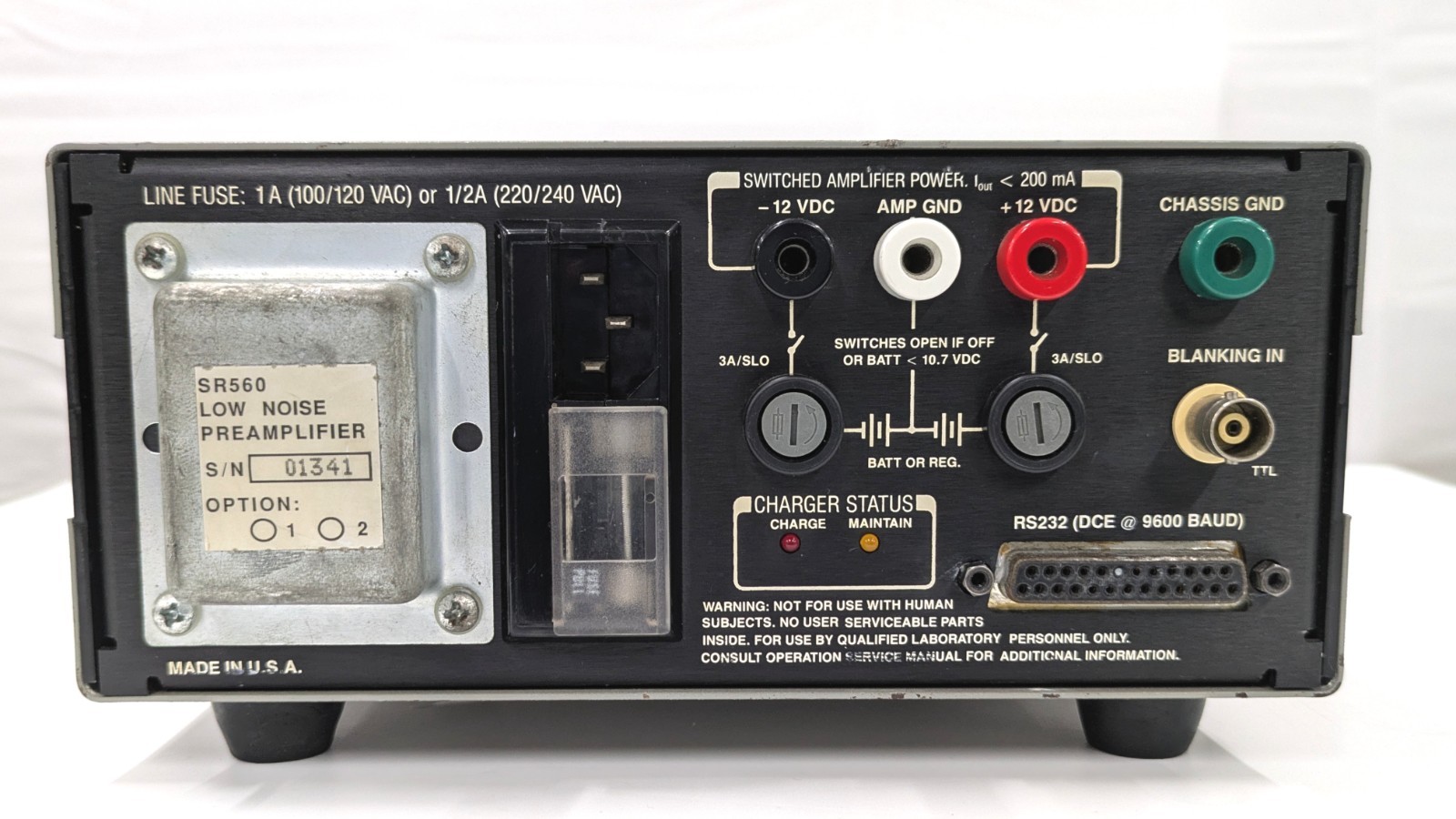 SR560 [Operation Tested] Low Noise Voltage Preamplifier SRS S/N:01341