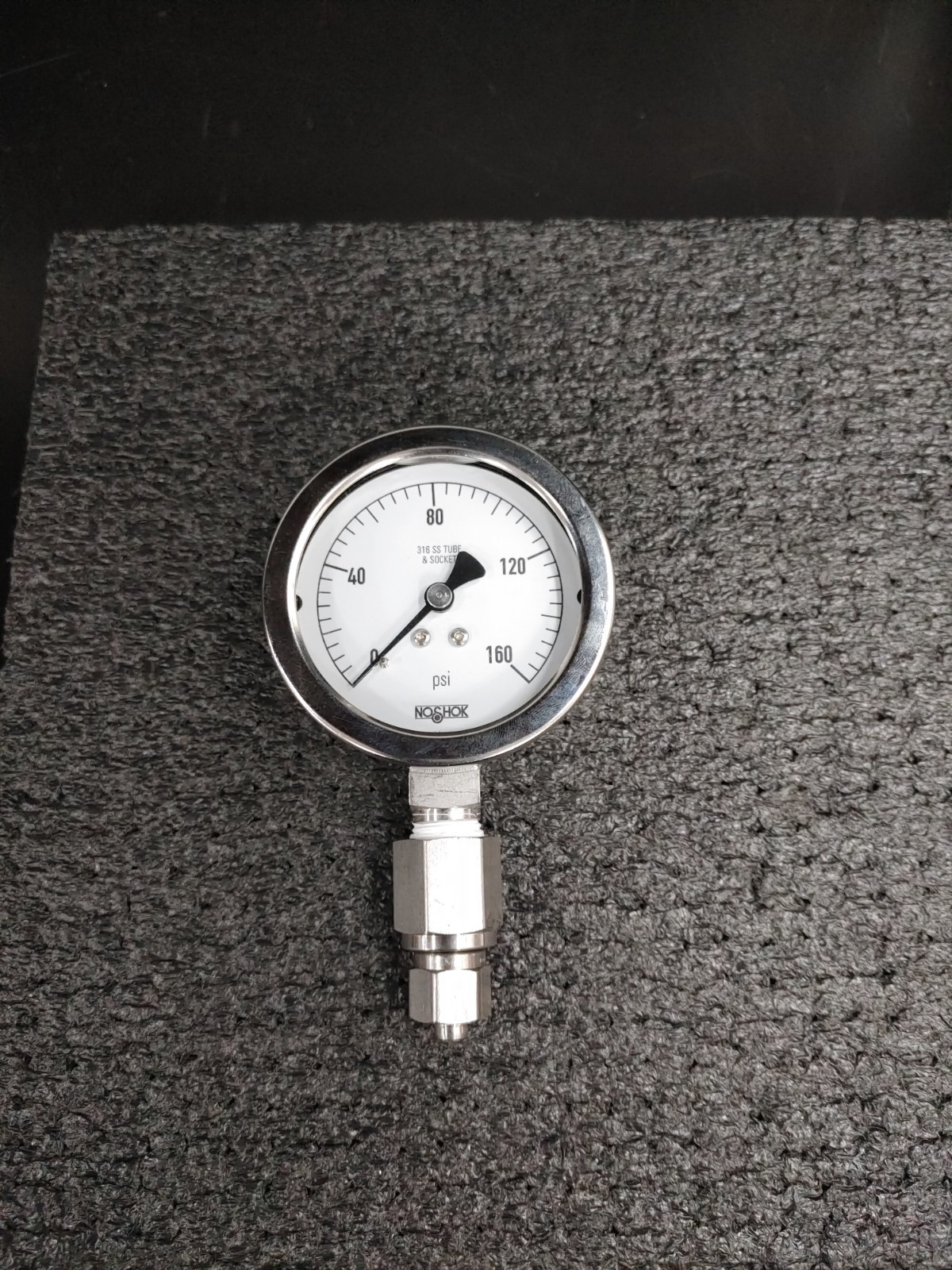NOSHOK 160 PSI Stainless Steel Pressure Gauge