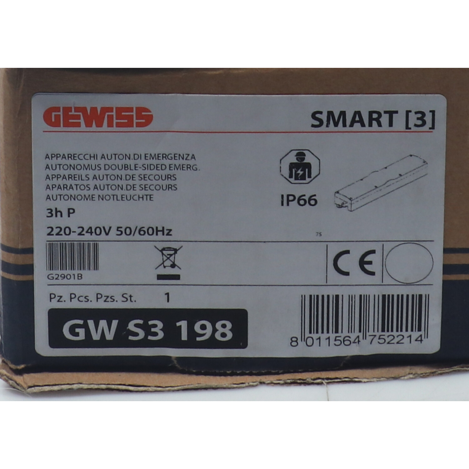 Gewiss GWS3198 LED Watertight Luminaires New NFP
