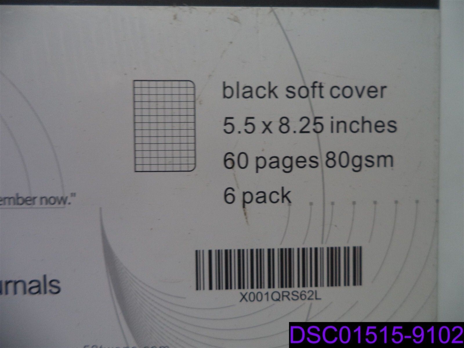 Qty = 1 Pack of 6: Twone Black Soft Cover Travel Journal 5.5″ x 8.25″ 60 Page