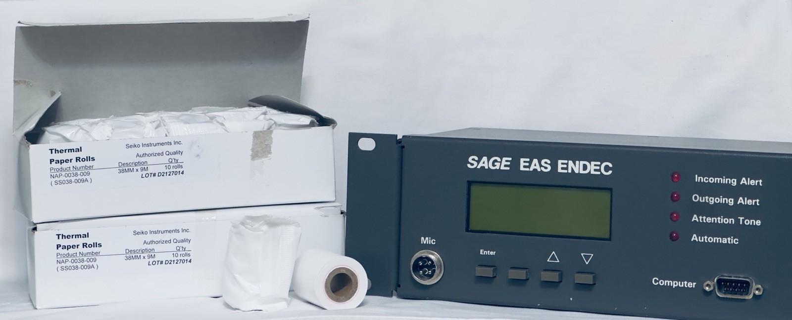 SAGE EAS ENDEC Thermal Printer Paper – 9 Meters x 38 Millimeters – 10ct XL Rolls