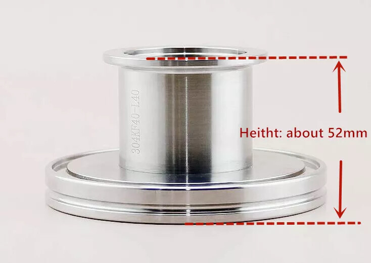 ISO to KF Vacuum Reducer Straight Conical Adapters Stainless Steel Flange