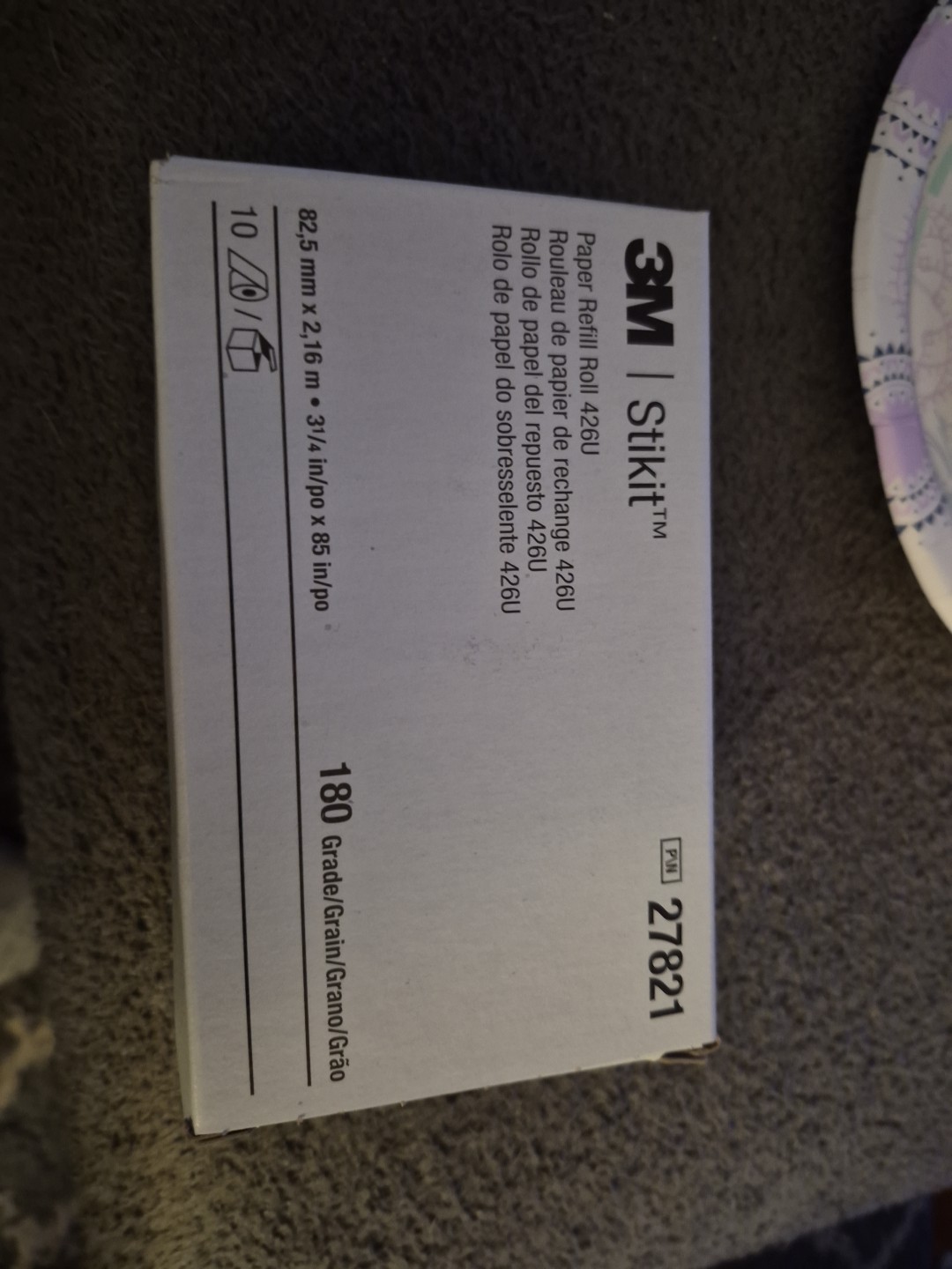 3M Stikit Paper Refill Roll 426U, 3-1/4 in x 85 in 180 A-weight, 10 Rolls