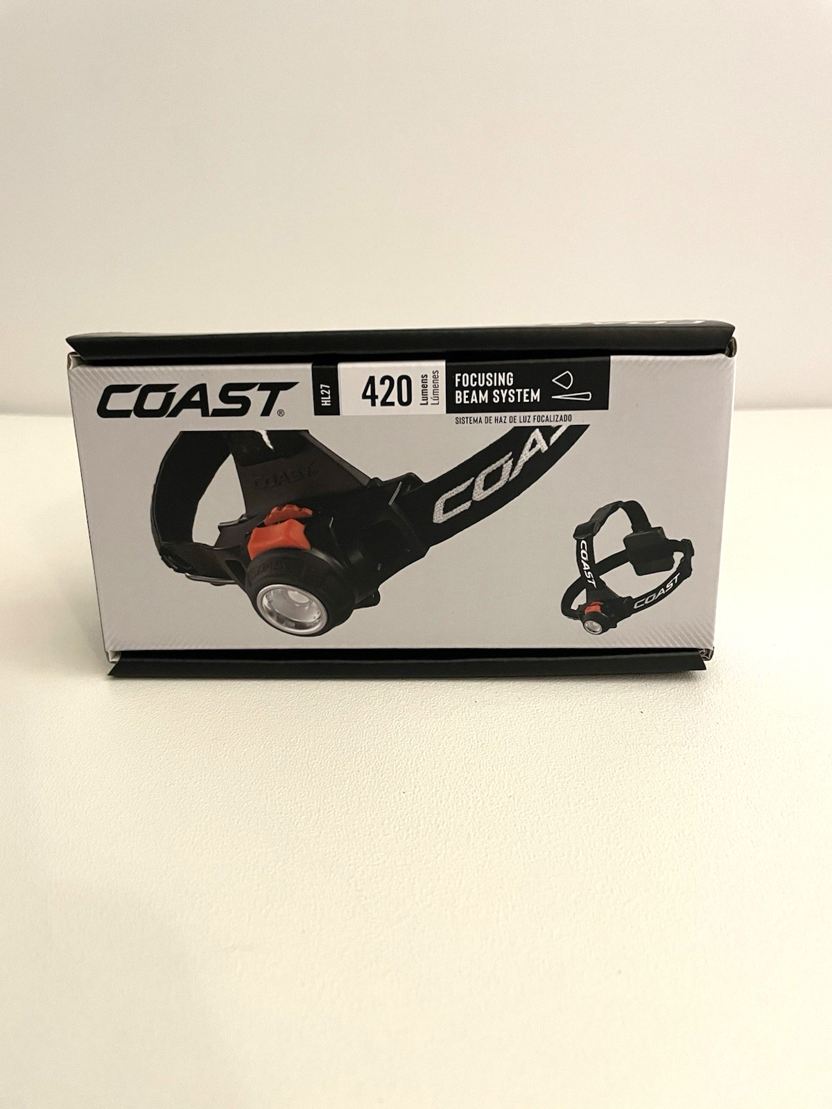Coast HL27 Focusing LED Headlamp 420 Lumens IP54 AAA Batteries Sealed Box