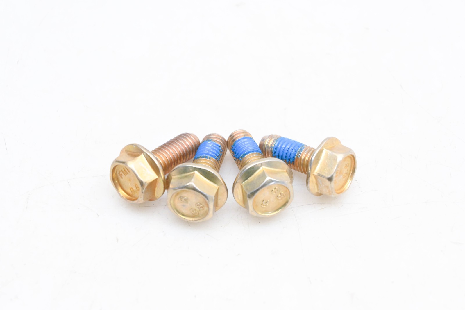 Aftermarket IQ032-10 Gold Hex Serrated Flange M8-1.25 x 20 Screws Qty 4 NOS